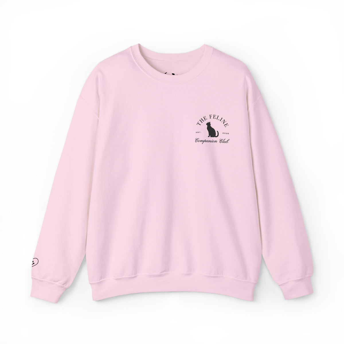 The Feline (Cat) Companion Club Embroidered Crewneck